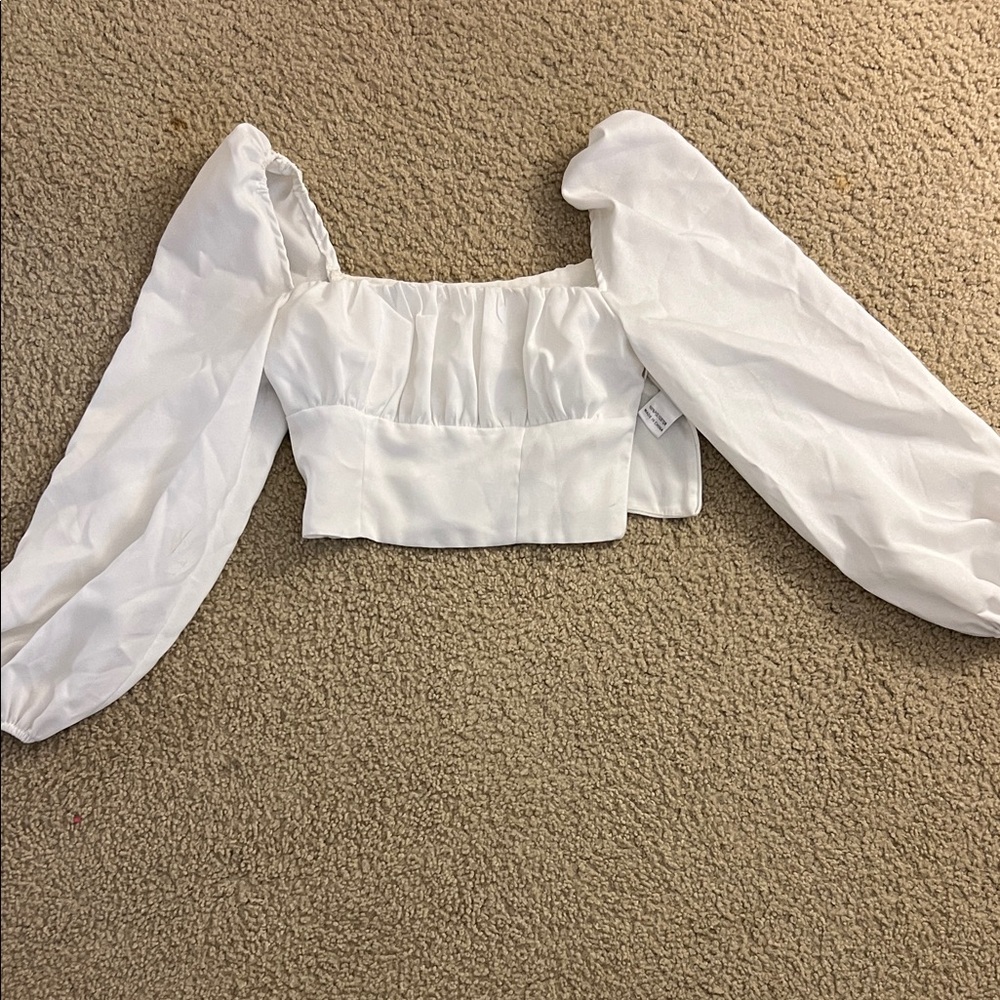 Princess Polly White Puff Sleeve Blouse